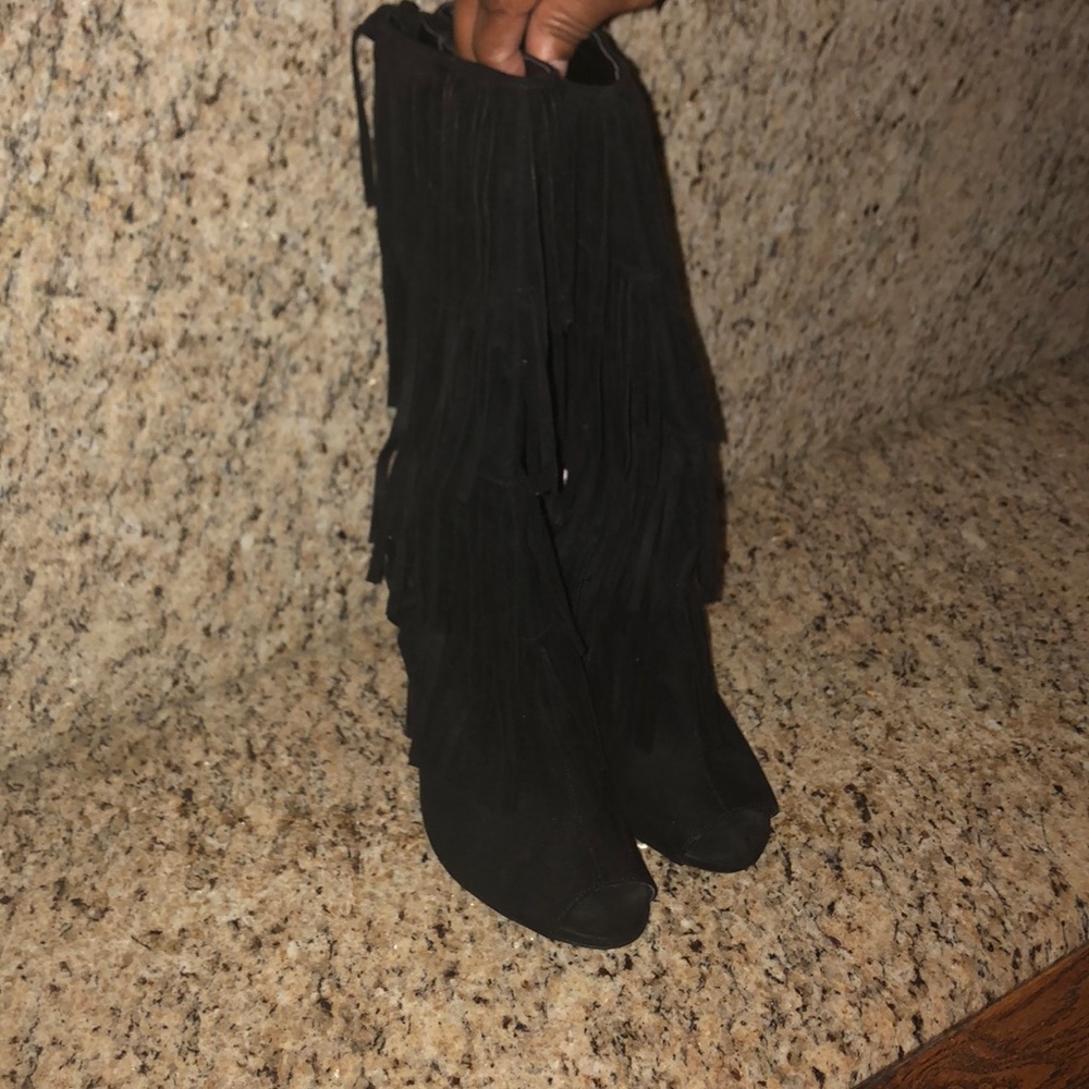 Qupid fringe boot